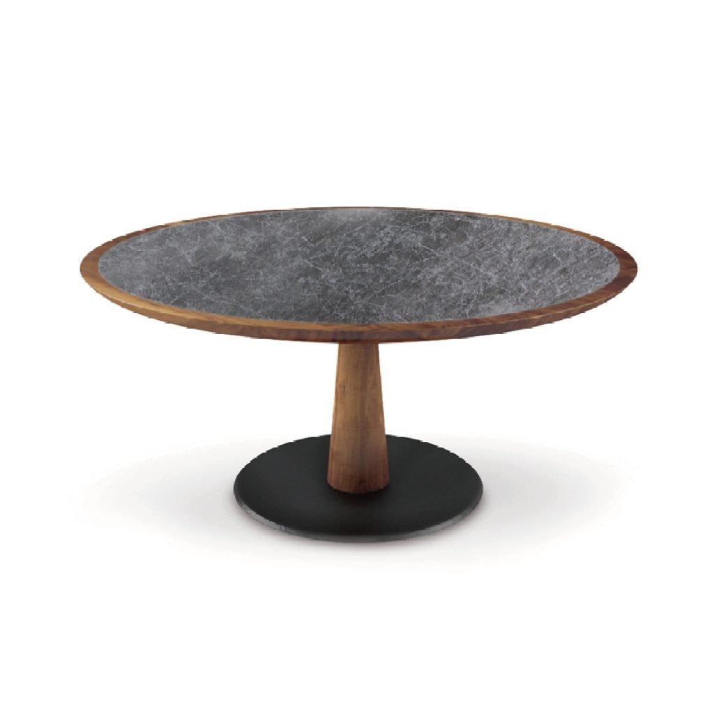 OLIVER B Diamante 陶板轉盤圓形餐桌