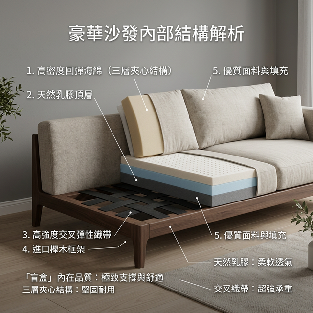 沙發內部結構解析